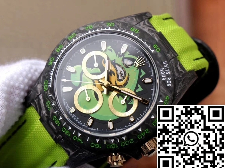 Carbon Green Cosmos Dragon Rolex Daytona Edition Chronograph Dial Fiber Exploded 1226